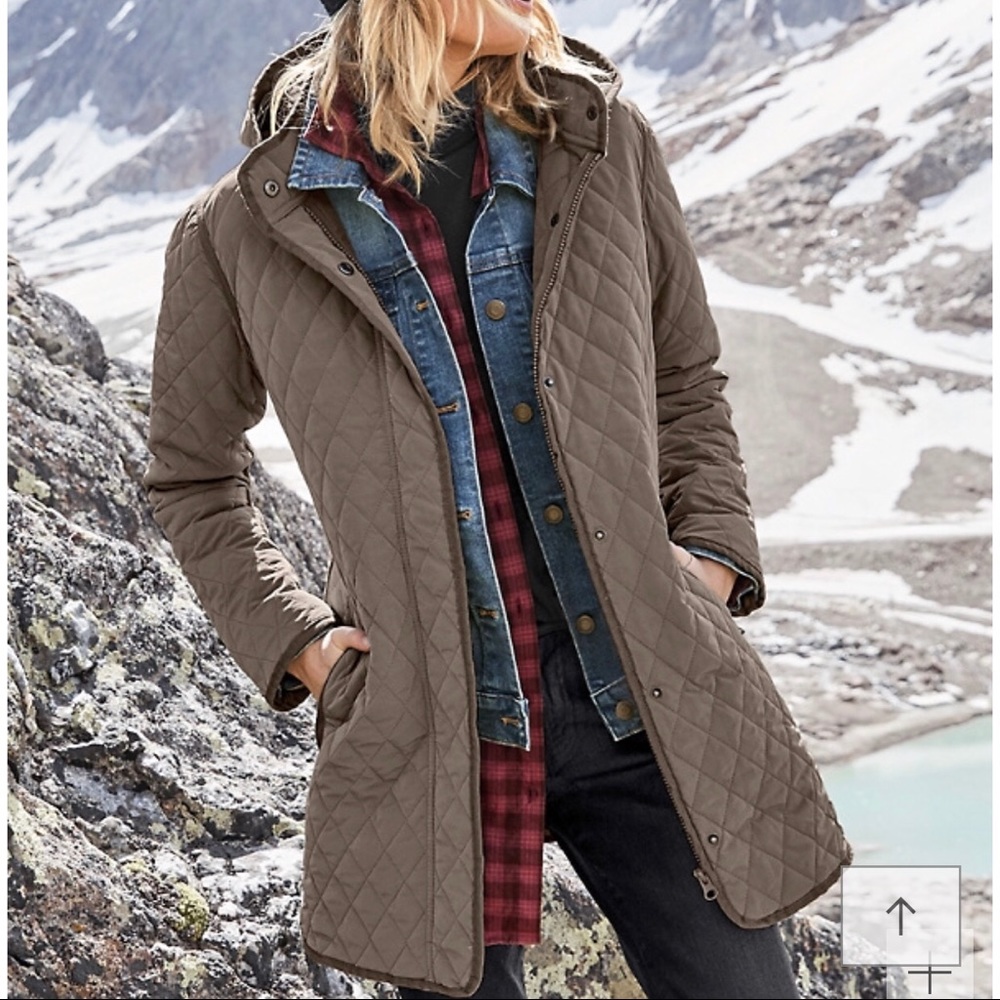 Garnet Hill Everyday Quilted Coat Car. Size 10.